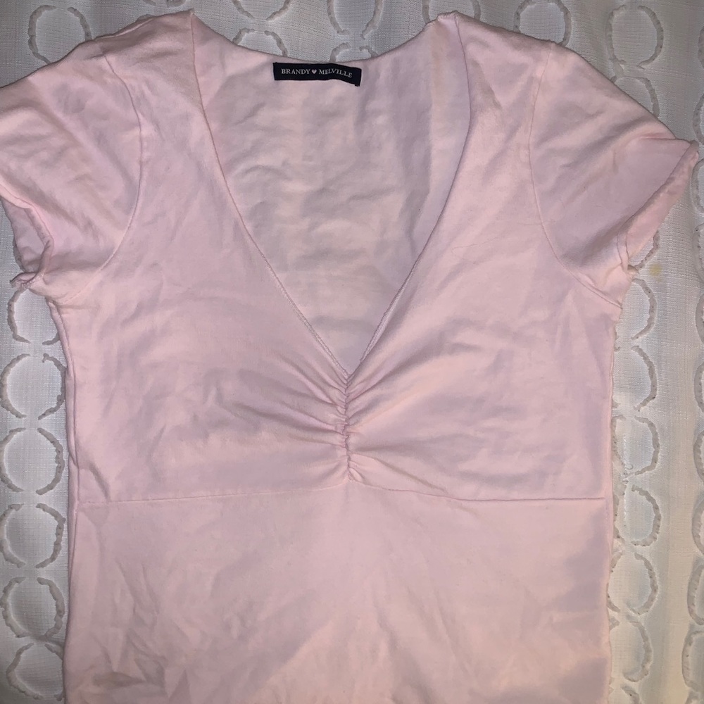 Brandy Melville light pink crop top
